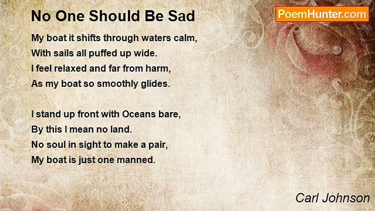 Carl Johnson - No One Should Be Sad