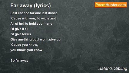 Satan's Sibling - Far away (lyrics)