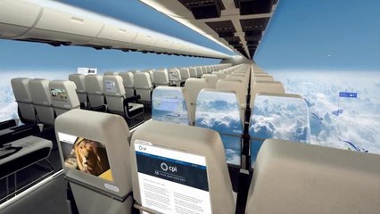Windowless Plane Projects Your Web Browsing