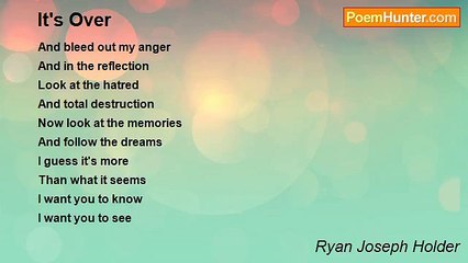 Ryan Joseph Holder - It's Over