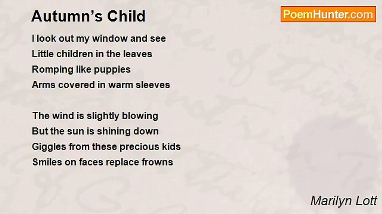 Marilyn Lott - Autumn’s Child