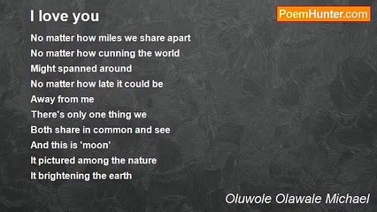 Oluwole Olawale Michael - I love you