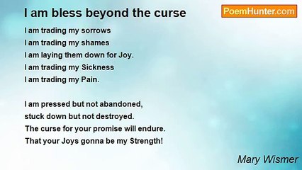 Mary Wismer - I am bless beyond the curse