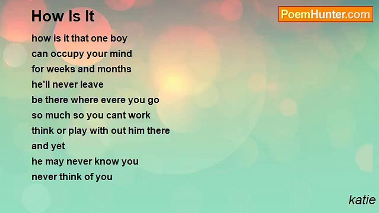 katie - How Is It
