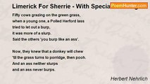 Herbert Nehrlich - Limerick For Sherrie - With Special Meaning