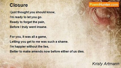 Kristy Artmann - Closure