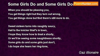 Gaz illionaire - Some Girls Do and Some Girls Don’t