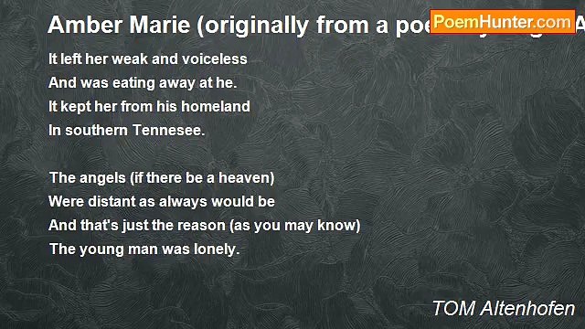 TOM Altenhofen - Amber Marie (originally from a poem by Edgar Allan Poe)