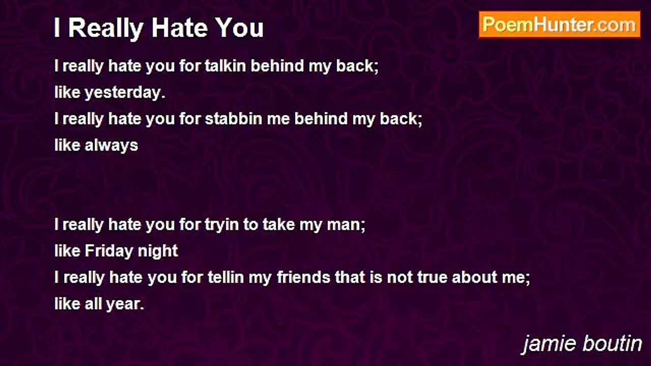 jamie boutin - I Really Hate You