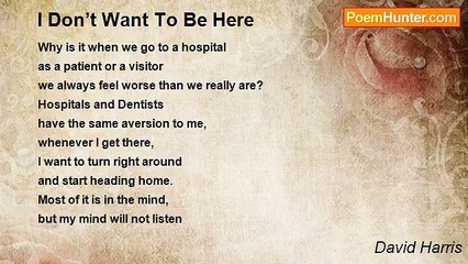 David Harris - I Don’t Want To Be Here