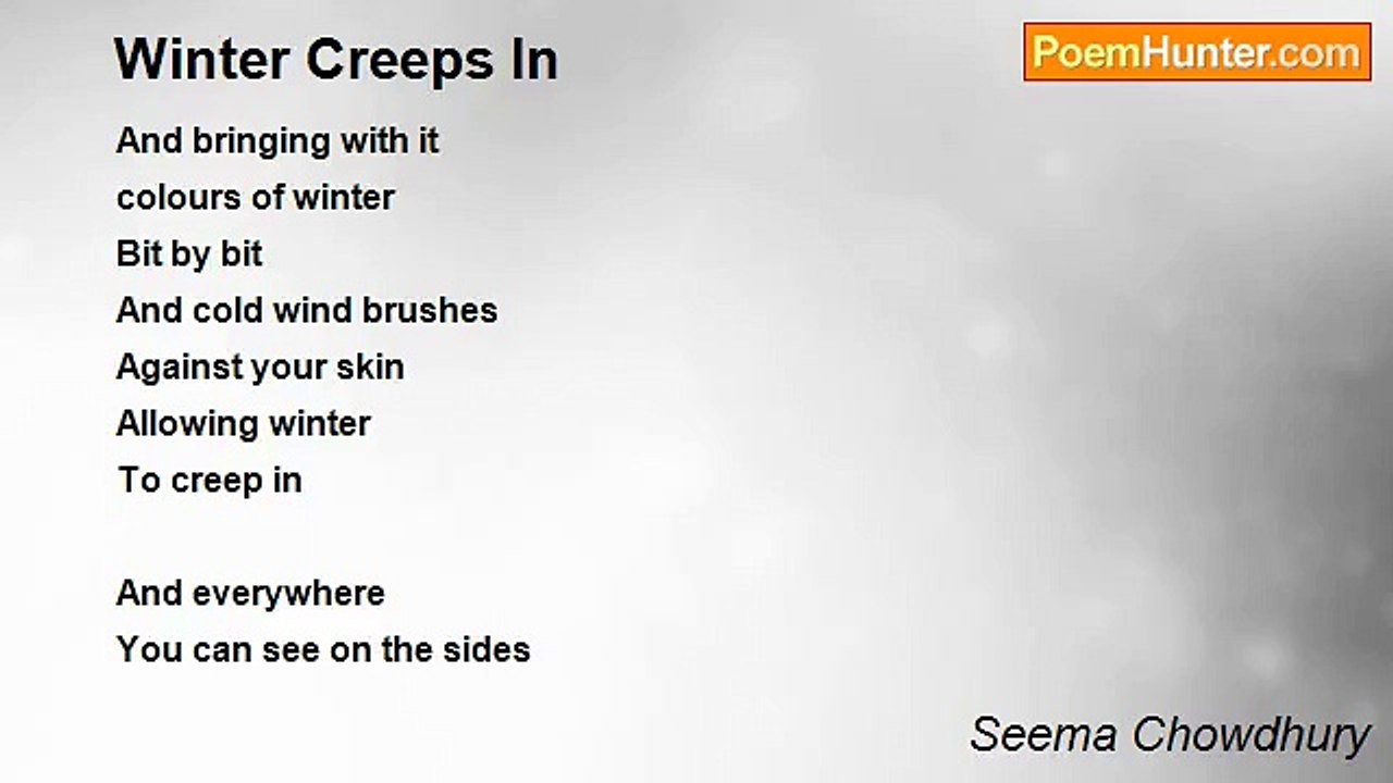Seema Chowdhury - Winter Creeps In