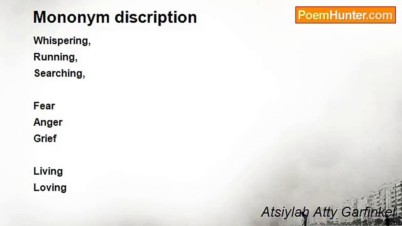 Atsiylah Atty Garfinkel - Mononym discription