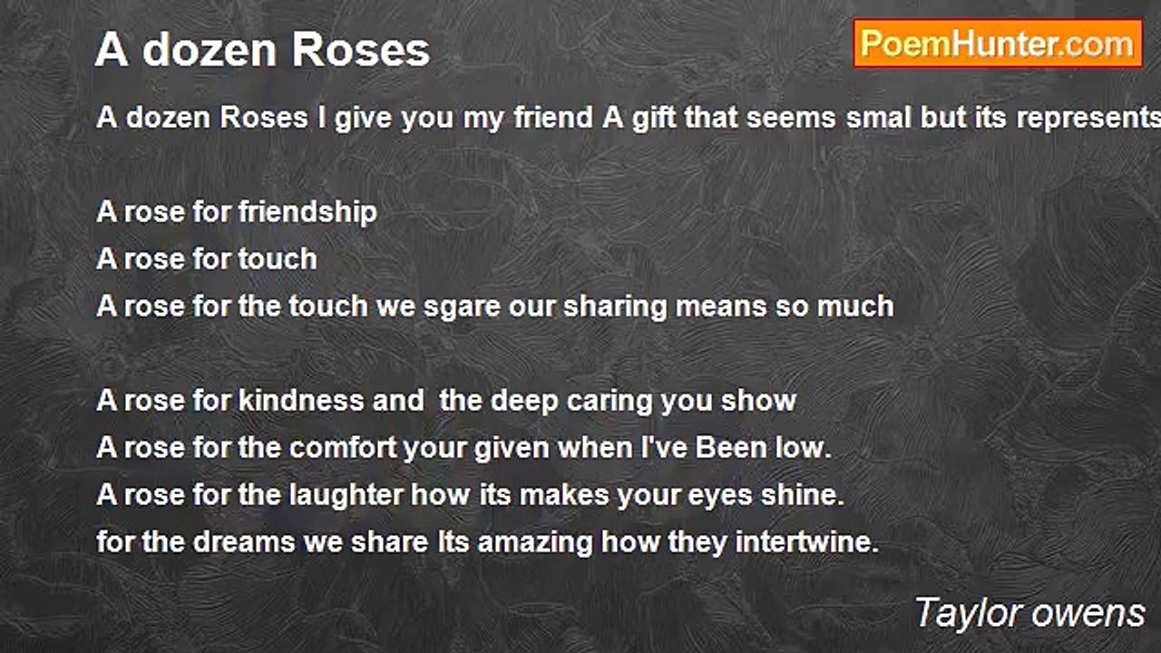 Taylor owens - A dozen Roses