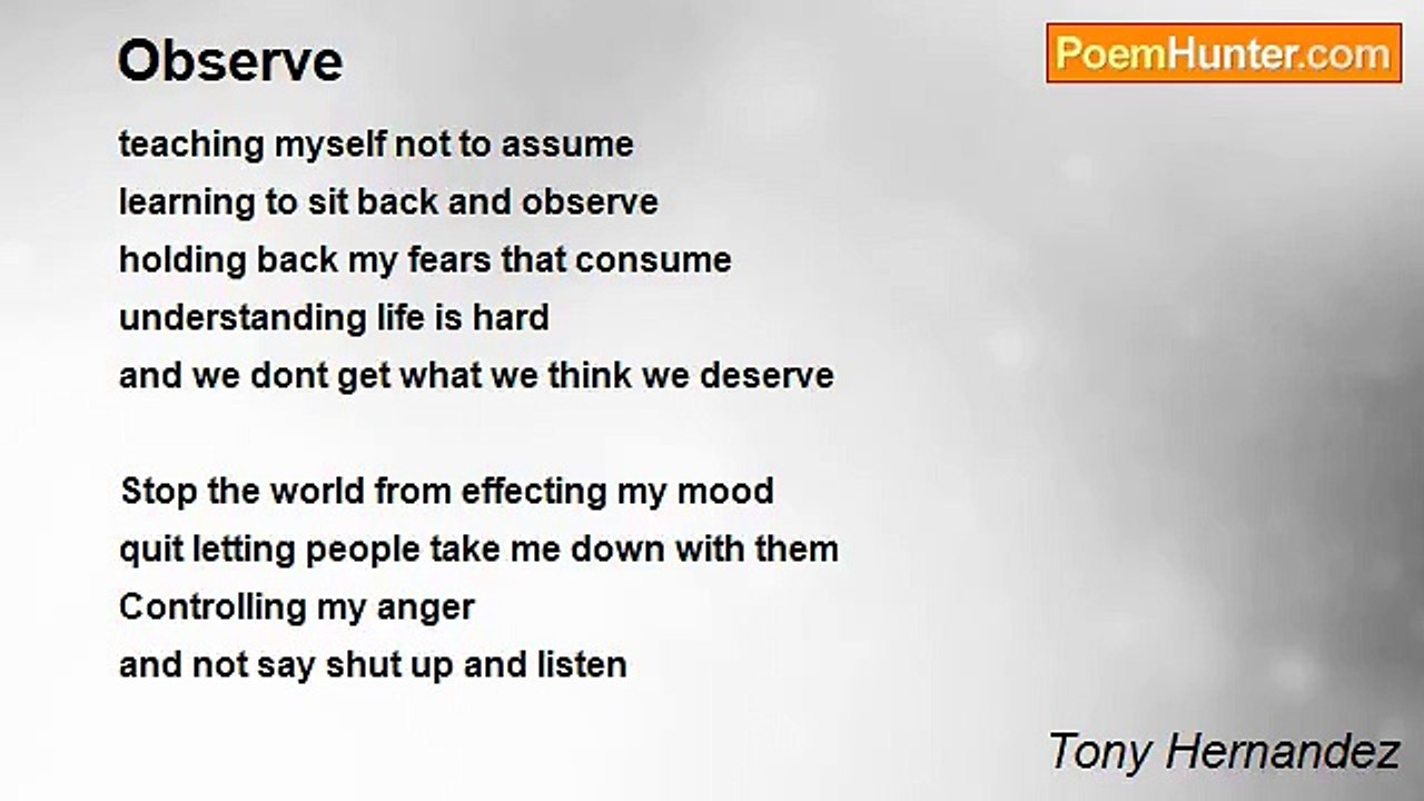 Tony Hernandez - Observe