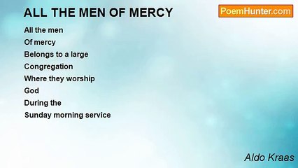 Aldo Kraas - ALL THE MEN OF MERCY