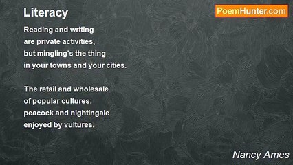 Nancy Ames - Literacy
