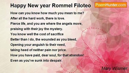 Mary Wismer - Happy New year Rommel Filoteo