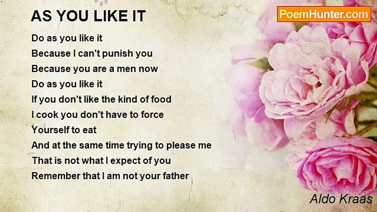 Aldo Kraas - AS YOU LIKE IT