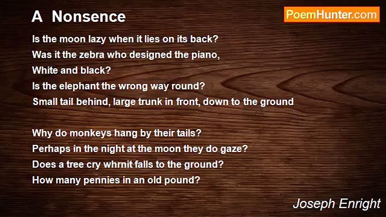 Joseph Enright - A  Nonsence