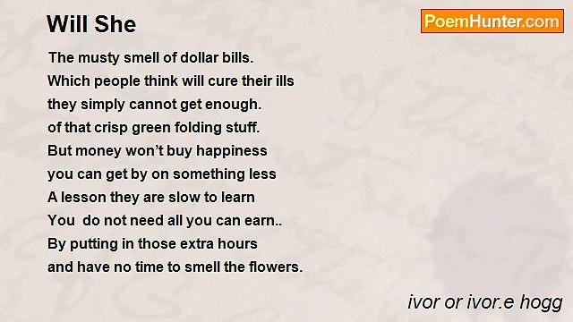 ivor or ivor.e hogg - Will She