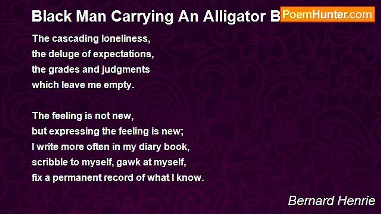Bernard Henrie - Black Man Carrying An Alligator Briefcase
