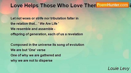 Louie Levy - Love Helps Those Who Love Themselves For Giving