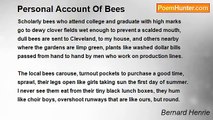 Bernard Henrie - Personal Account Of Bees