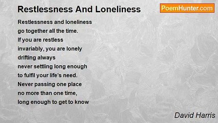 David Harris - Restlessness And Loneliness