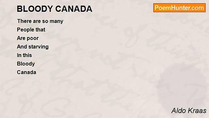 Aldo Kraas - BLOODY CANADA