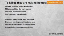 Seema Aarella - To kill us they are making bombs! ! !