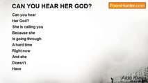Aldo Kraas - CAN YOU HEAR HER GOD?