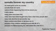 Faduma Fiasco - somalia forever my country