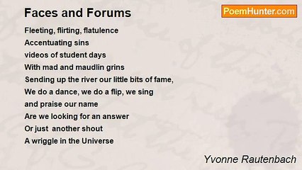Yvonne Rautenbach - Faces and Forums