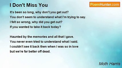 Moth Harris - I Don't Miss You