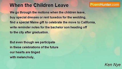 Ken Nye - When the Children Leave