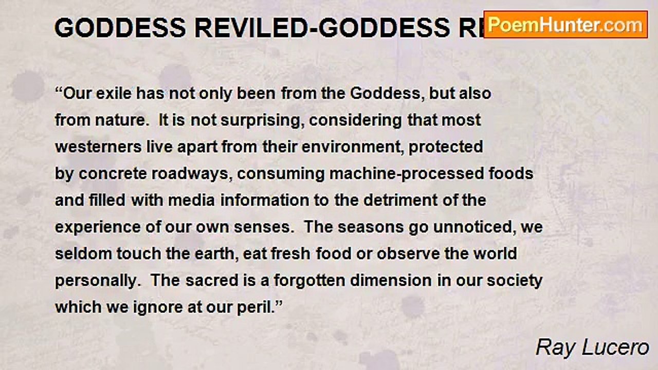 Ray Lucero - GODDESS REVILED-GODDESS RESTORED