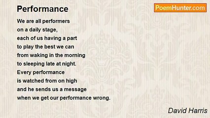 David Harris - Performance