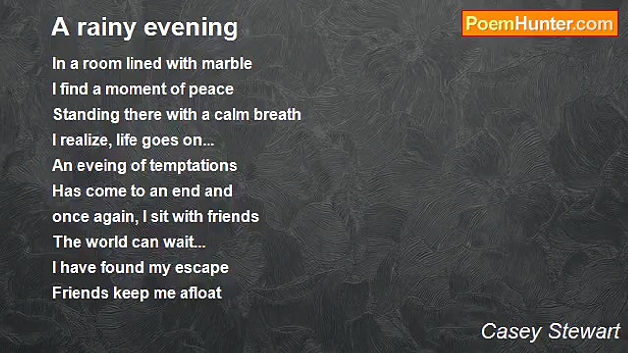 Casey Stewart - A rainy evening