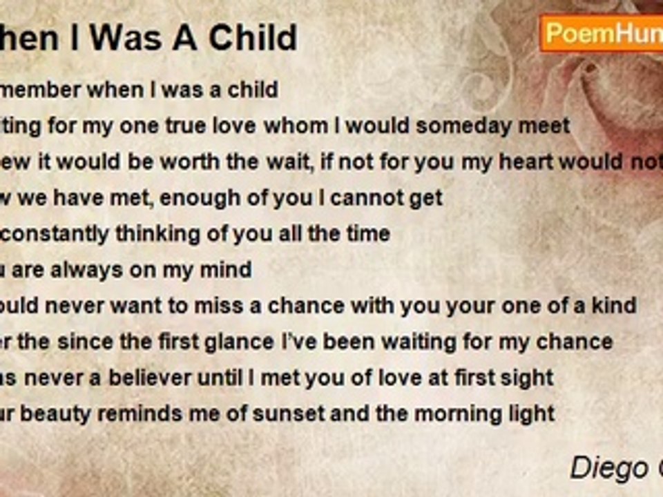 Diego Garibay - When I Was A Child
