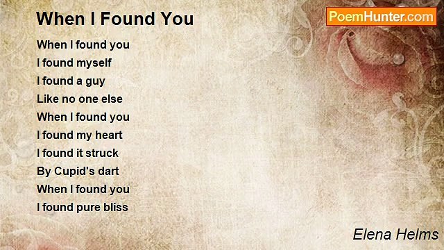 Elena Helms - When I Found You