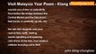 john tiong chunghoo - Visit Malaysia Year Poem - Klang River (Kuala Lumpur)