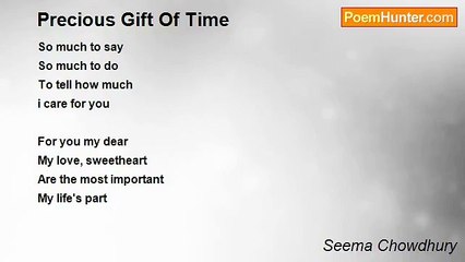 Seema Chowdhury - Precious Gift Of Time