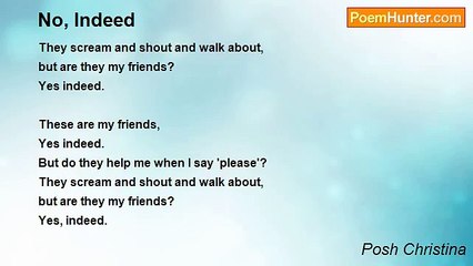 Posh Christina - No, Indeed