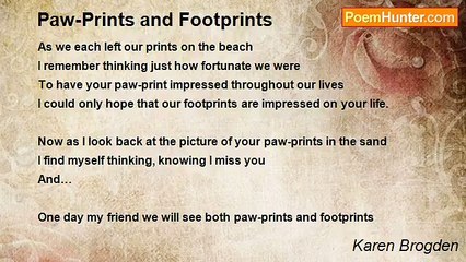 Karen Brogden - Paw-Prints and Footprints