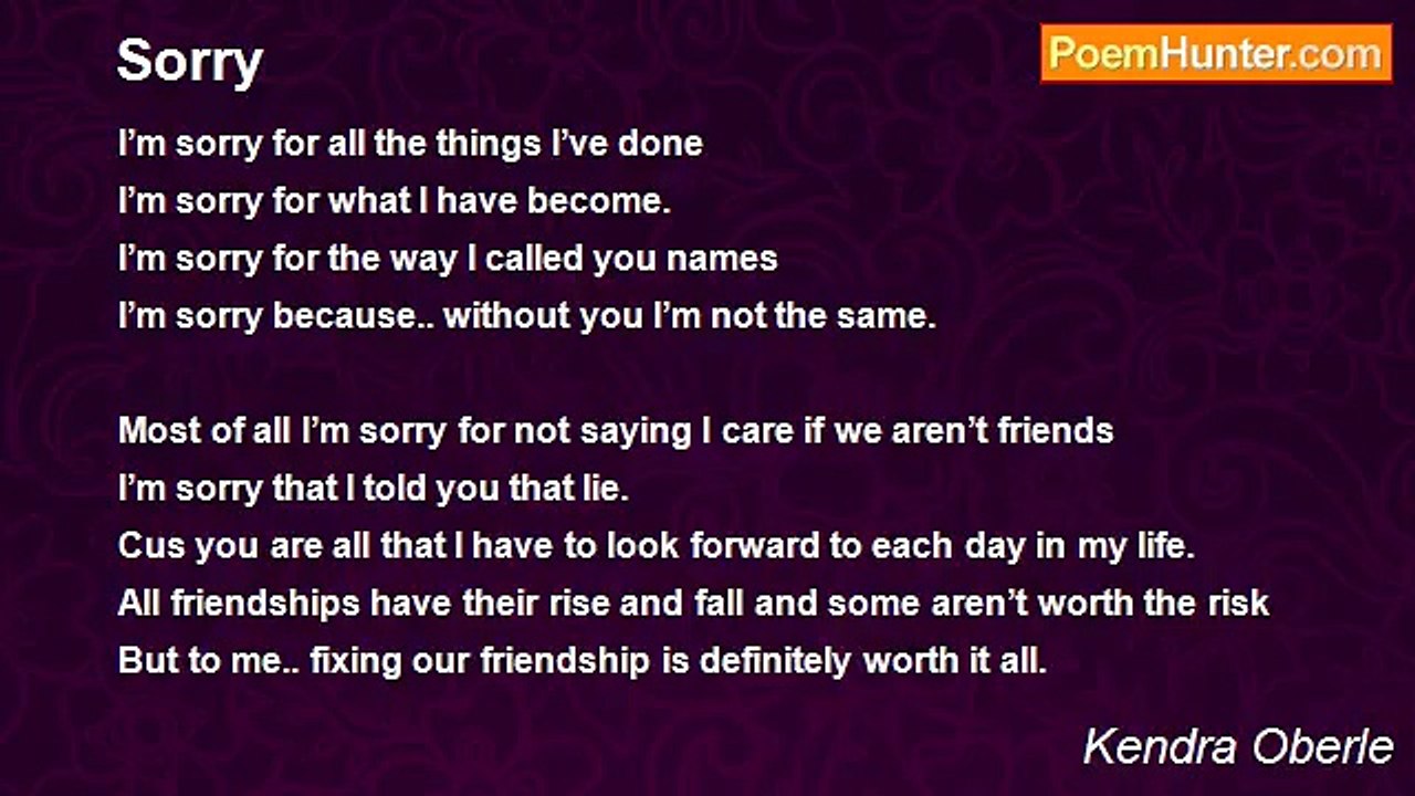 Kendra Oberle - Sorry