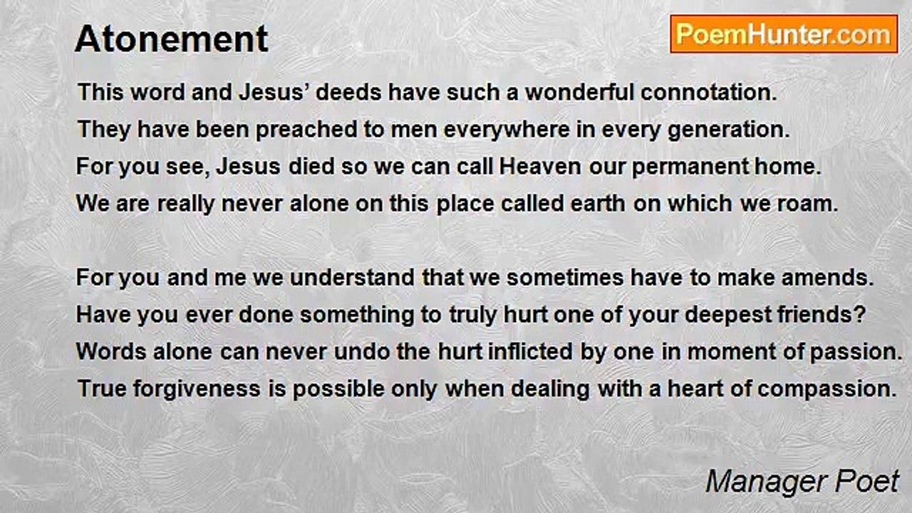 Manager Poet - Atonement