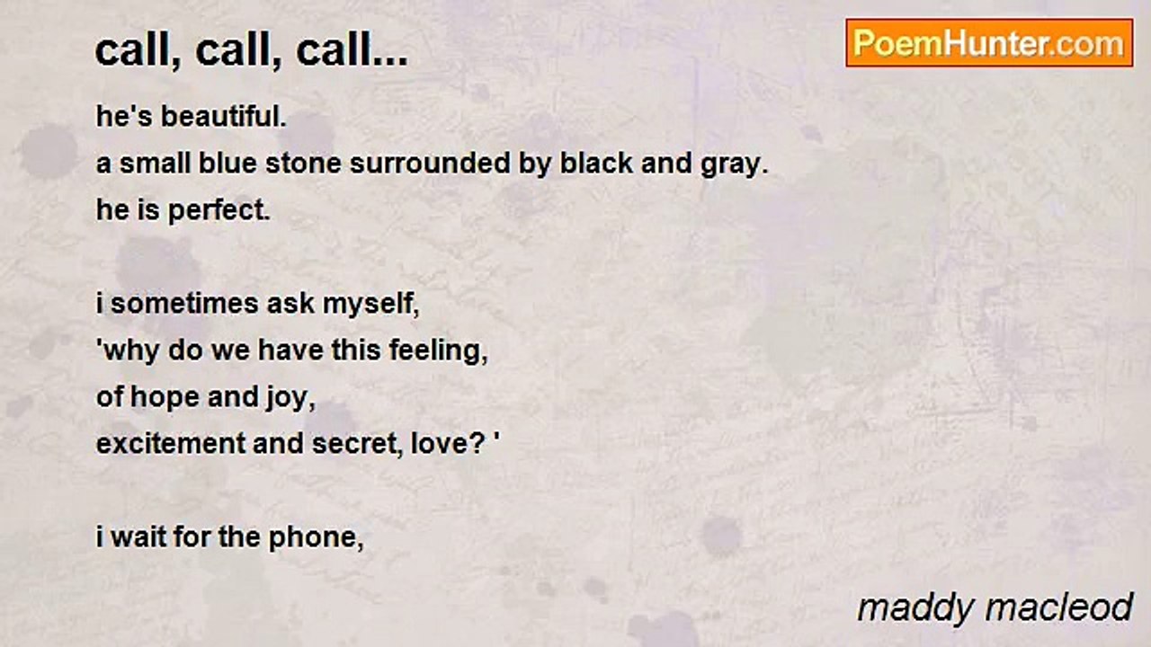 maddy macleod - call, call, call...