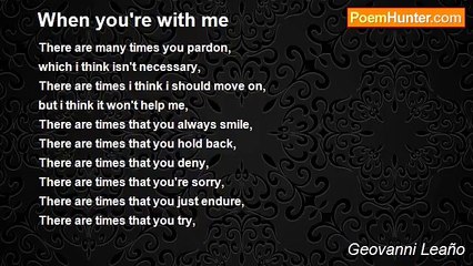 Geovanni Leaño - When you're with me