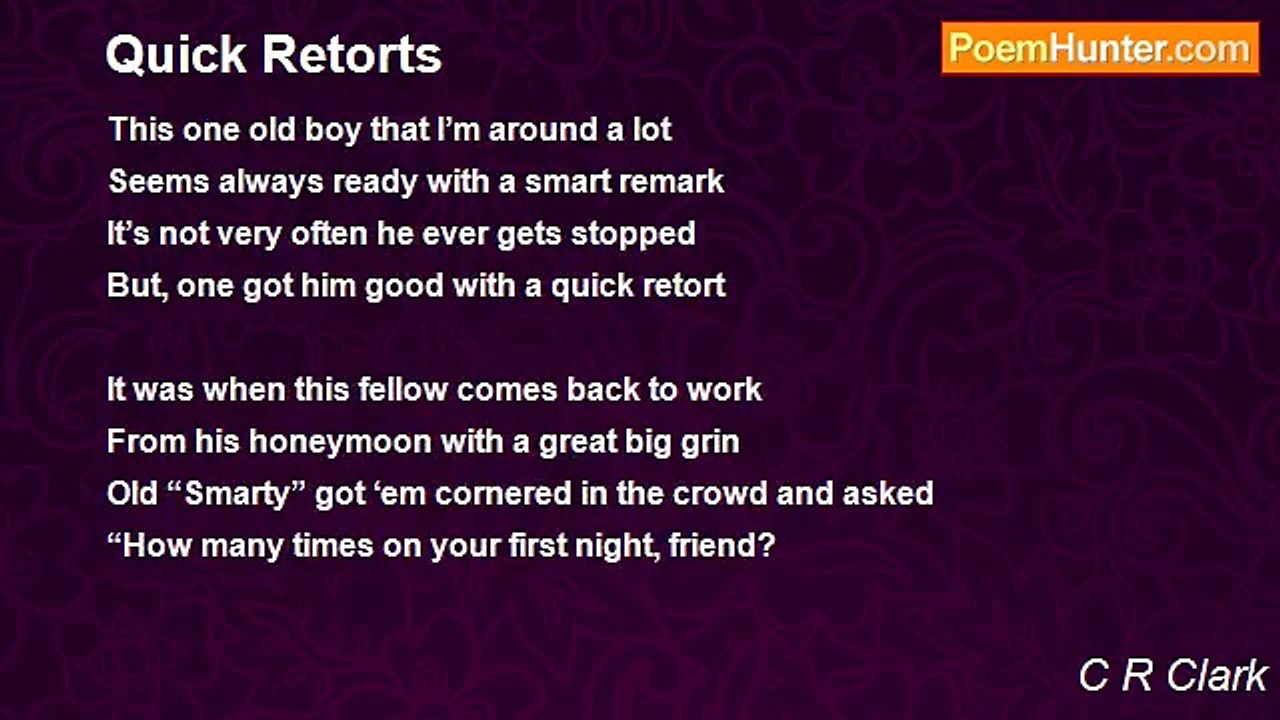 C R Clark - Quick Retorts