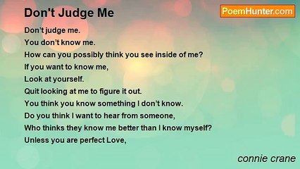 connie crane - Don't Judge Me